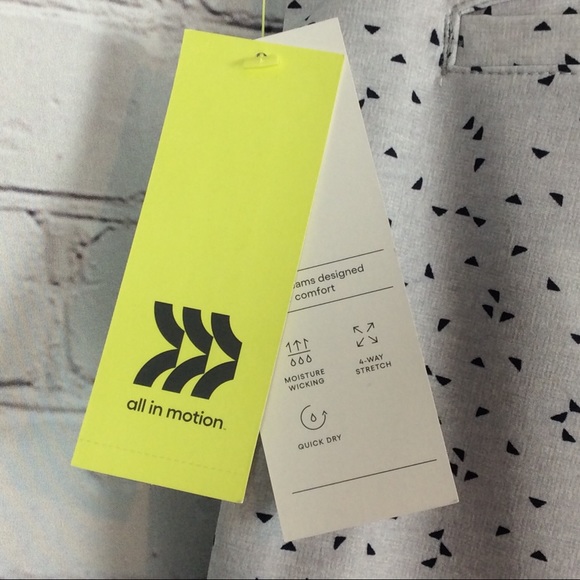 “All in Motion” Men’s Golf Shorts Silver/Black - Picture 7 of 13